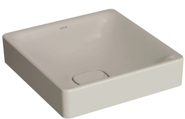 Vitra 7533B020-1398 Metropole Kare Çanak lavabo, 40cm Mat Bej.